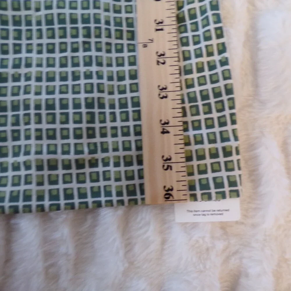 Tory Burch green patterned mini dress sleeveless silk S